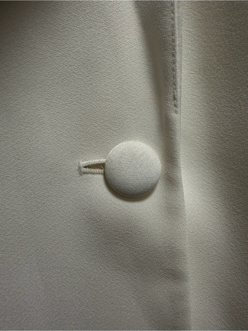 Diane Von Furstenberg White Crepe Button Blazer Women’s Size 16 Pockets - Picture 8 of 13